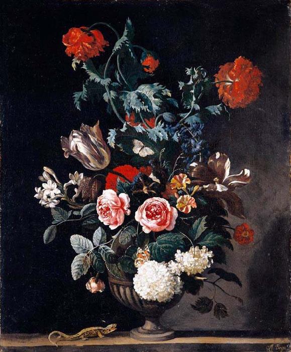 Abraham jansz.begeyn Flowers in a Stone Vase Sweden oil painting art